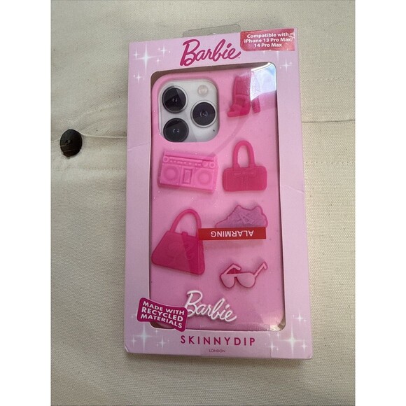 Barbie Pink Skinny Dip  iPhone 13 & 14 PRO MAX 3D Rubber Shockproof Case New - Picture 1 of 4